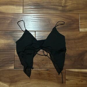 Black Sheer going out Crop Top